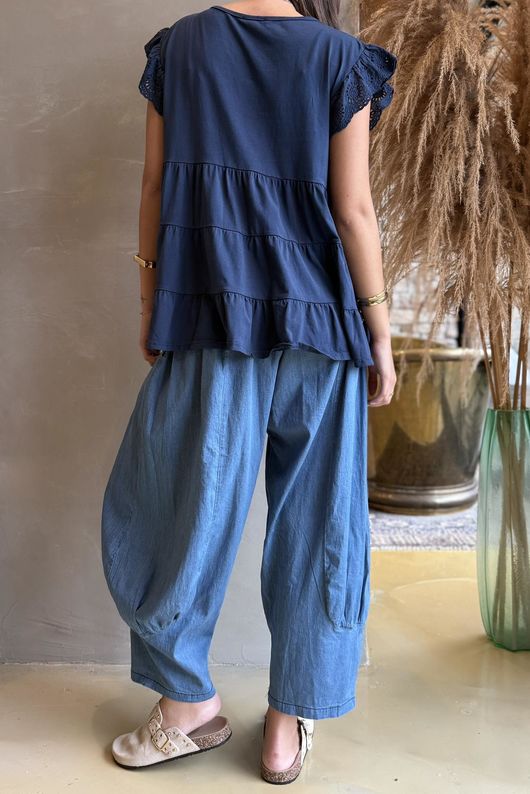 Classic Cotton Smock Tee Navy